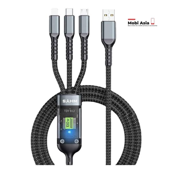 3-in-1 100W Charging Cable